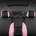 thumbnail image 1 of BDK UltraSleek Pink Seat Covers for Cars Full Set, Two-Tone Front Seat Covers with Matching Back Seat Cover, Stylish Car Seat Covers with Split Bench Design, Automotive Interior Covers, 1 of 8
