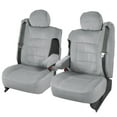 thumbnail image 1 of BDK Velour Fabric 2-Pack Front Seat Covers for Pick-Up Trucks, Trucks, Vans with Integrated Seat Belt, Integrated Arm Rest, Detachable Headrest - Gray, 1 of 10