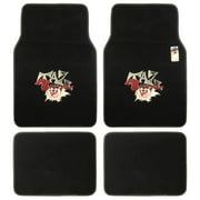 BDK Warner Bros Looney Tunes Tazmanian Devil Universal Fit Car Accessories 4pc Set Carpet Floor Mats - Front 26"x16.5", Rear 14"x16.5", No-Slip Grip Car Mats