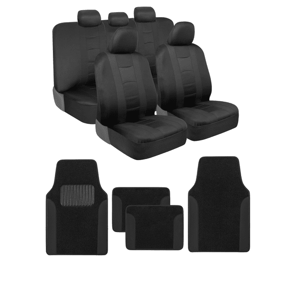 BDK PolyPro Car Seat Covers Full Set with Rear Bench & Floor Mats ...
