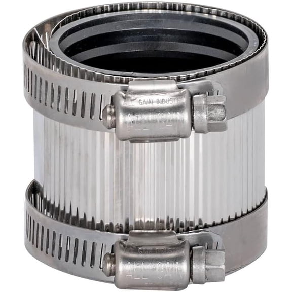 BDKWID-1-1/2 Inch No-Hub Coupling with Stainless Steel Clamps, 43401