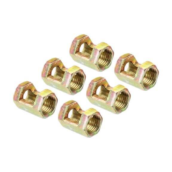 BDKWID-1/8IP to 1/4-18 Hex Coupling Nut, 6 Pack Female Thread Connector 25mm Hexagonal Sleeve Nut Rod Bar Stud Tube Joint Adapter Hardware for Lamp Repair