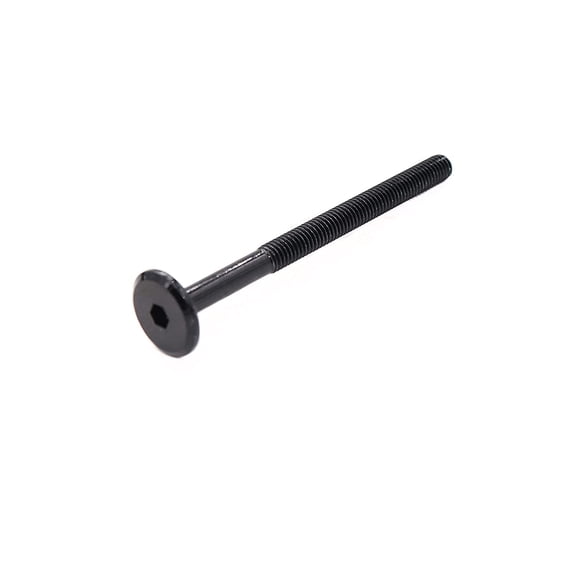 BDKWID-10 Pack 1/4"-20 x 100mm Joint Connector Bolts Screws, Hex Socket Head, Black, Half Thread, 4 Inches Long