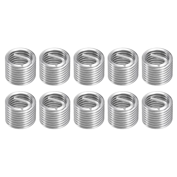 BDKWID-10Pcs Helical Threaded Inserts, M14-2x1.5D 304 Stainless Steel Threaded Socket, Thread Repair Insert for Plastic Wood Thread Repair