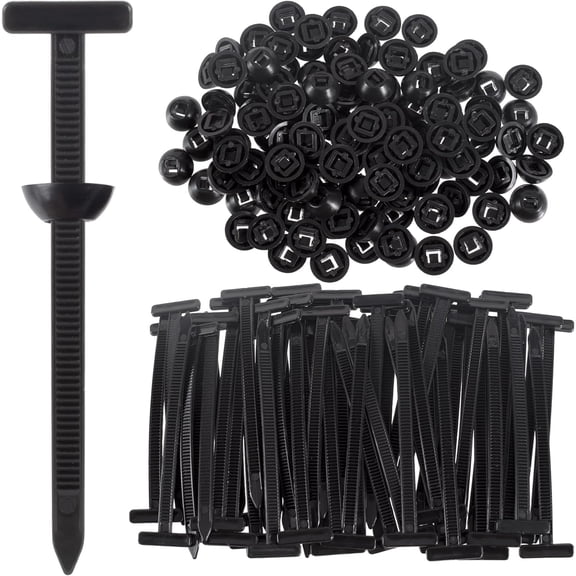 BDKWID-120 Pack Cable Zip Ties, 3.5 Inch Nylon Push Mount Self Locking Cable Ties, Heavy Duty Automotive Zipper Clips for Car Repair Indoor Wire Tying-Black