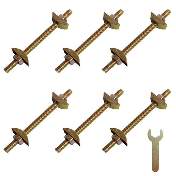 BDKWID-12Pcs Countertop Connector Bolts, M8x120mm Countertop Joint Fasteners Drawbolt, Furniture Fastening Connectors, Butcher Block Joint Connector, Draw Bolt Countertop Flip Connector for Bed Table