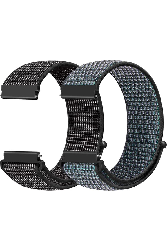 -19mm Nylon Sport Quick Release Watch Bands Compatible with GRV FC1/FC5/Willful/YAMAY/Letsfit/LETSCOM/TEMINICE/LIFEBEE/Lintelek ID205 ID205L ID205G ID205S ID205U/Blackview Band for Women Men