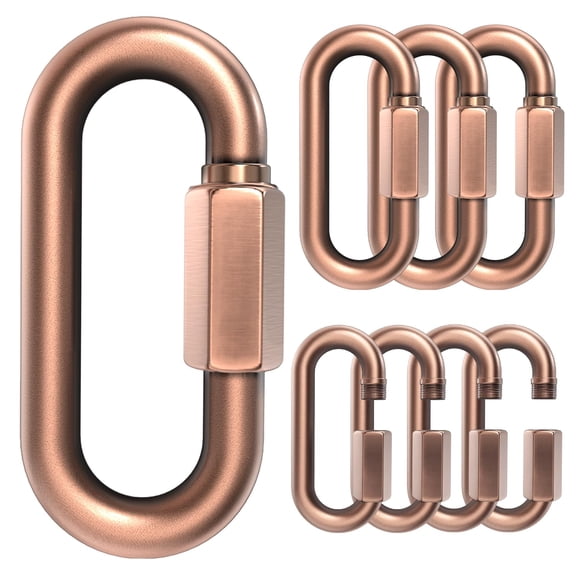 BDKWID-2.3" Chain Quick Links, 8 Pcs 1/4" Marine Grade Screw Chain Links, Large Opening Chain Connector Chain Coupler, 900 Lbs Capacity