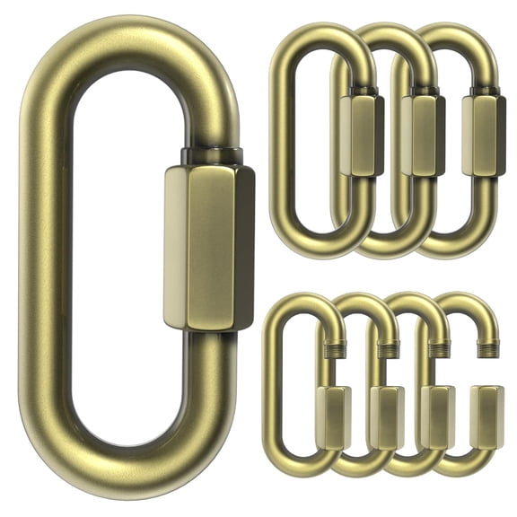 BDKWID-2.3" Chain Quick Links, 8 Pcs 1/4" Marine Grade Screw Chain Links, Large Opening Chain Connector Chain Coupler, 900 Lbs Capacity