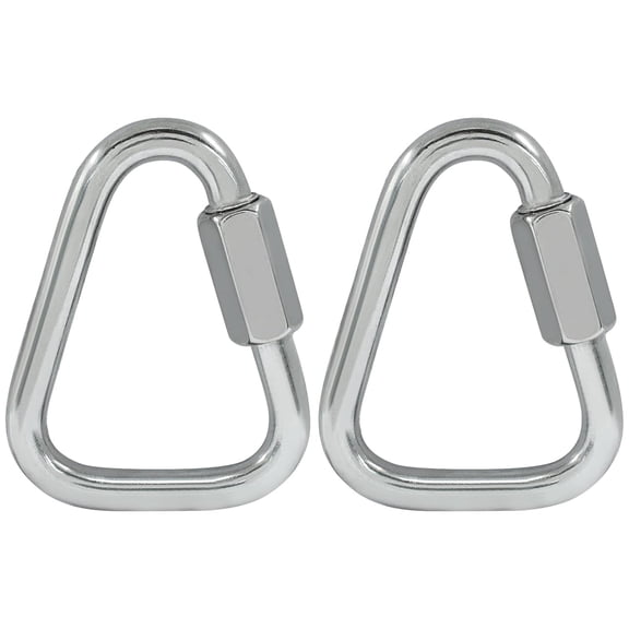BDKWID-2 Pack Delta Quick Links 5/16 Inch, 316 Stainless Steel Triangle Locking Quick Connector, M8 Durable Link Chain Heavy Duty Chain Connector - 1535lbs Capacity for Industrial(2.9 Inch)
