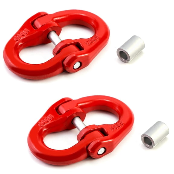 BDKWID-2 Pack G80 Alloy Steel Hammerlock Coupling Link, 5/16" Hammer Lock Safety Chain Connector Link 4400 lbs Working Load Limit