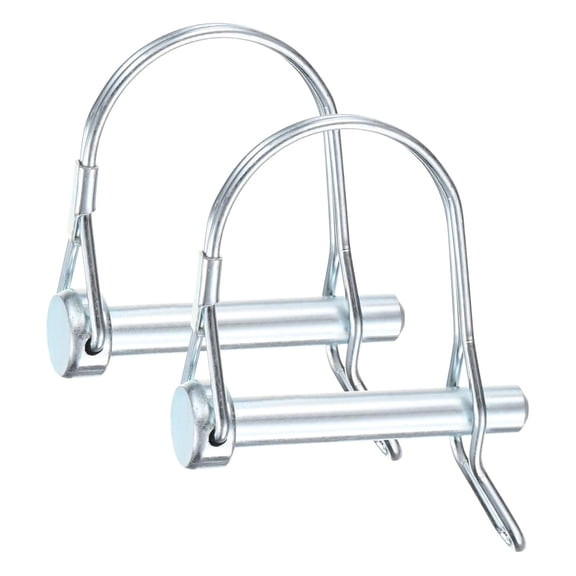 BDKWID-2-Pack Trailer Coupler Pin, 5/16" Diameter 1.97" Long Carbon Steel Galvanized Round Arch Lock Wire Hitch Pins for Farm Trailers/Lawn Mowers/Garden, Coupler PTO Shaft