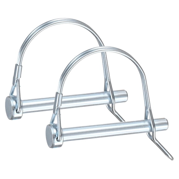 BDKWID-2-Pack Trailer Coupler Pin, 5/16" Diameter 2.56" Long Carbon Steel Galvanized Round Arch Lock Wire Hitch Pins for Farm Trailers/Lawn Mowers/Garden, Coupler PTO Shaft
