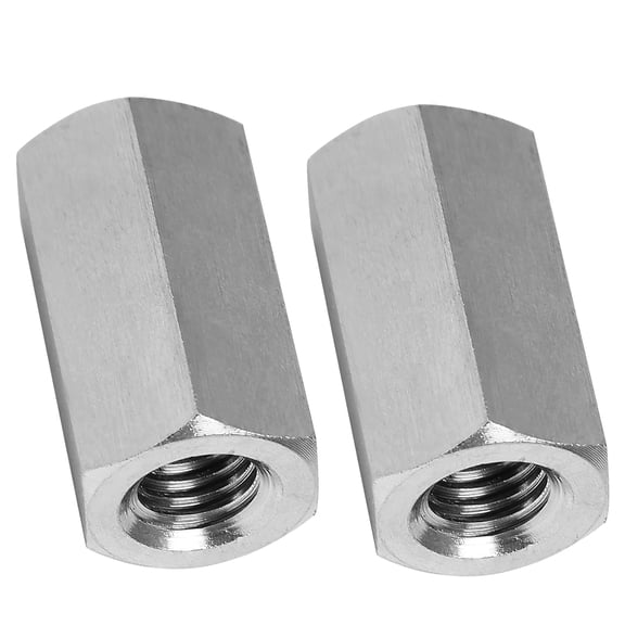 BDKWID-2 Pcs M12 x 1.75 Pitch 40mm Length Hex Coupling Nut, 19mm Width Stainless Steel Nuts Connector Nut, Rod Coupling Nuts Hexagon Nut Threaded Coupling Nut Replacement (Metric)
