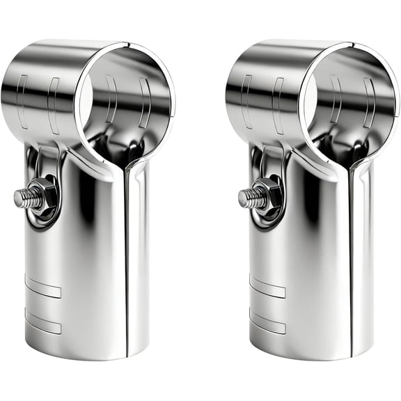 BDKWID-2 Sets T Pipe Clamp, 1-1/4" (32mm) OD Stainless Steel Tee Fitting Connector for Pipe Fence End Rails