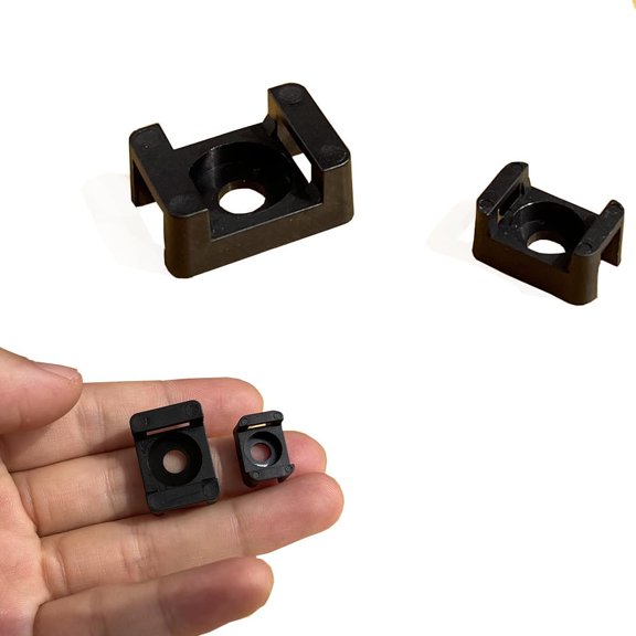 BDKWID-2 Size Cable Tie Saddle Base for Securing Cables Wires Cords, Cable Tie Mount For Wire Management both in 50 Pieces