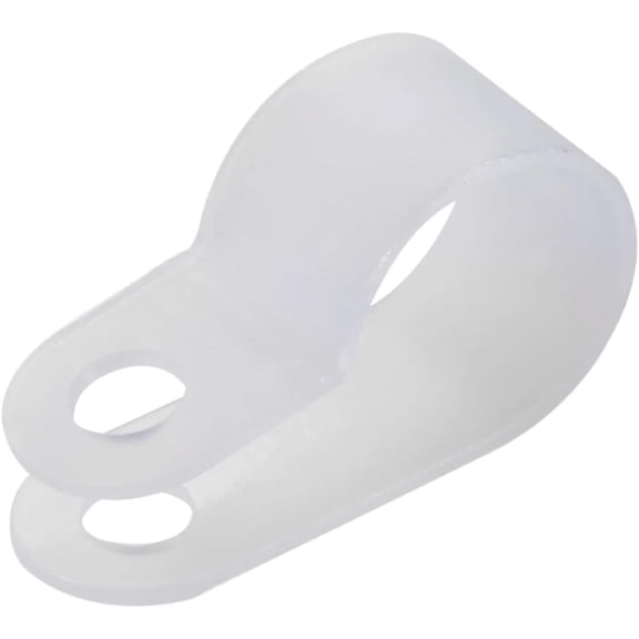 BDKWID-200 Pcs White Nylon R-Type Cable Clamp 3/8 Inch Cable Organizer Assortment Kit for Wire Management