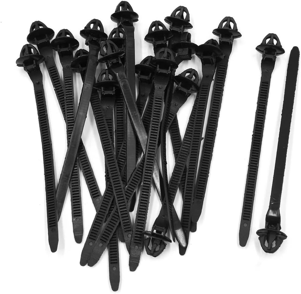 BDKWID-20Pcs 5mm x 120mm Adjustable Plastic Push Mount Loop Cable Ties ...