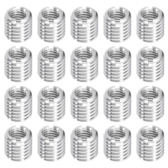 BDKWID-20Pcs Threaded Inserts, M8-1.25x12 & M12-1.75x12 Stainless Steel 303 Screw Thread Sleeves Thread Repair Insert for Mechanical Equipment