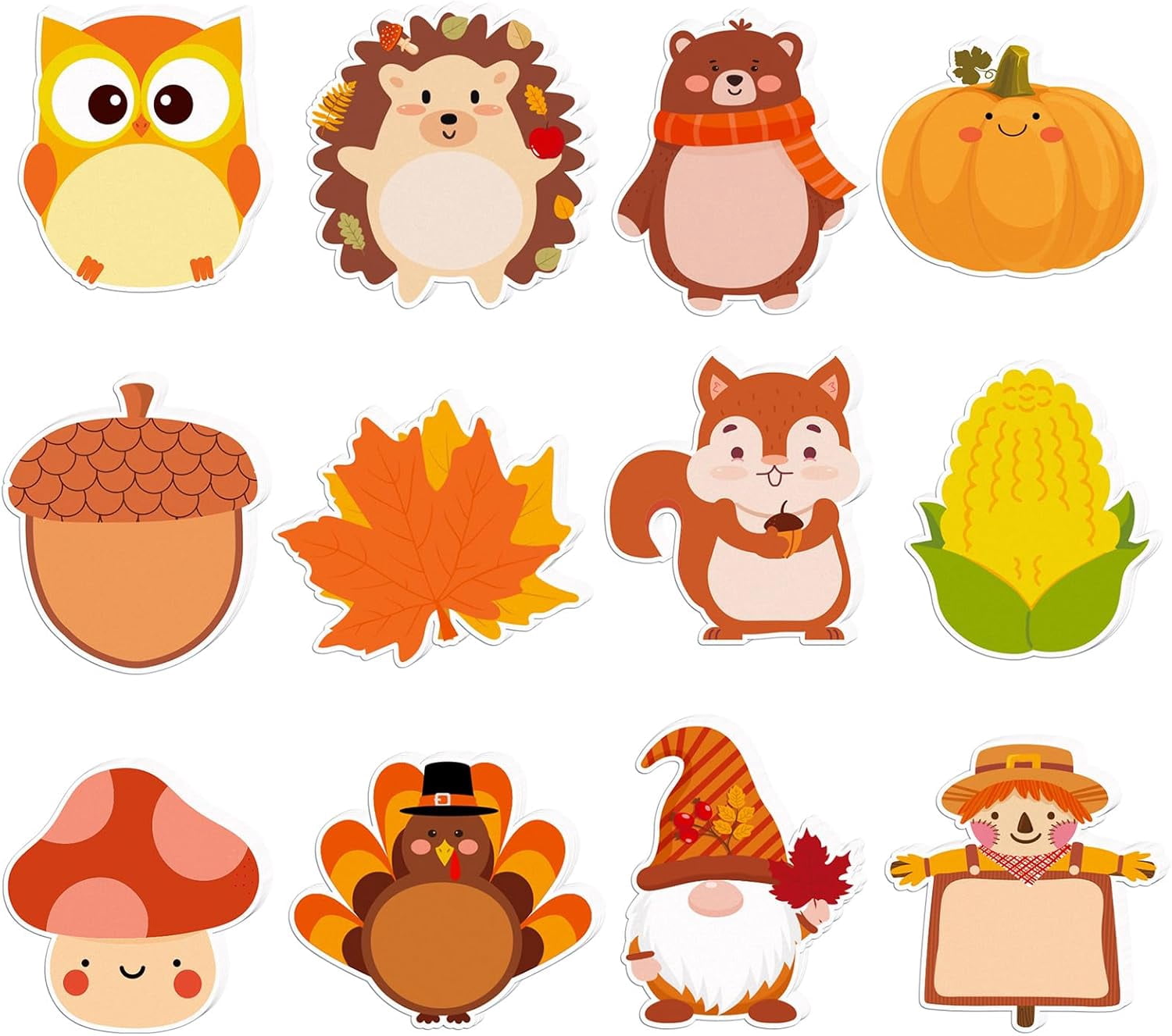 BDKWID-24 Pack Fall Sticky Notes Fall Party Favors, 3x3.14 inch ...
