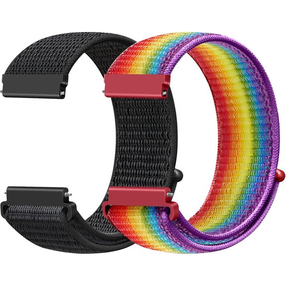 BDKWID-24mm Nylon Sport Quick Release Watch Band Compatible with Garmin Venu X1/TicWatch Altas/TicWatch Pro 5/Pro 5 Enduro/COROS Nomad/iTouch AIR 4 41mm 46mm/AIR 3 44mm/Suunto 9/9 Baro/9 Titanium