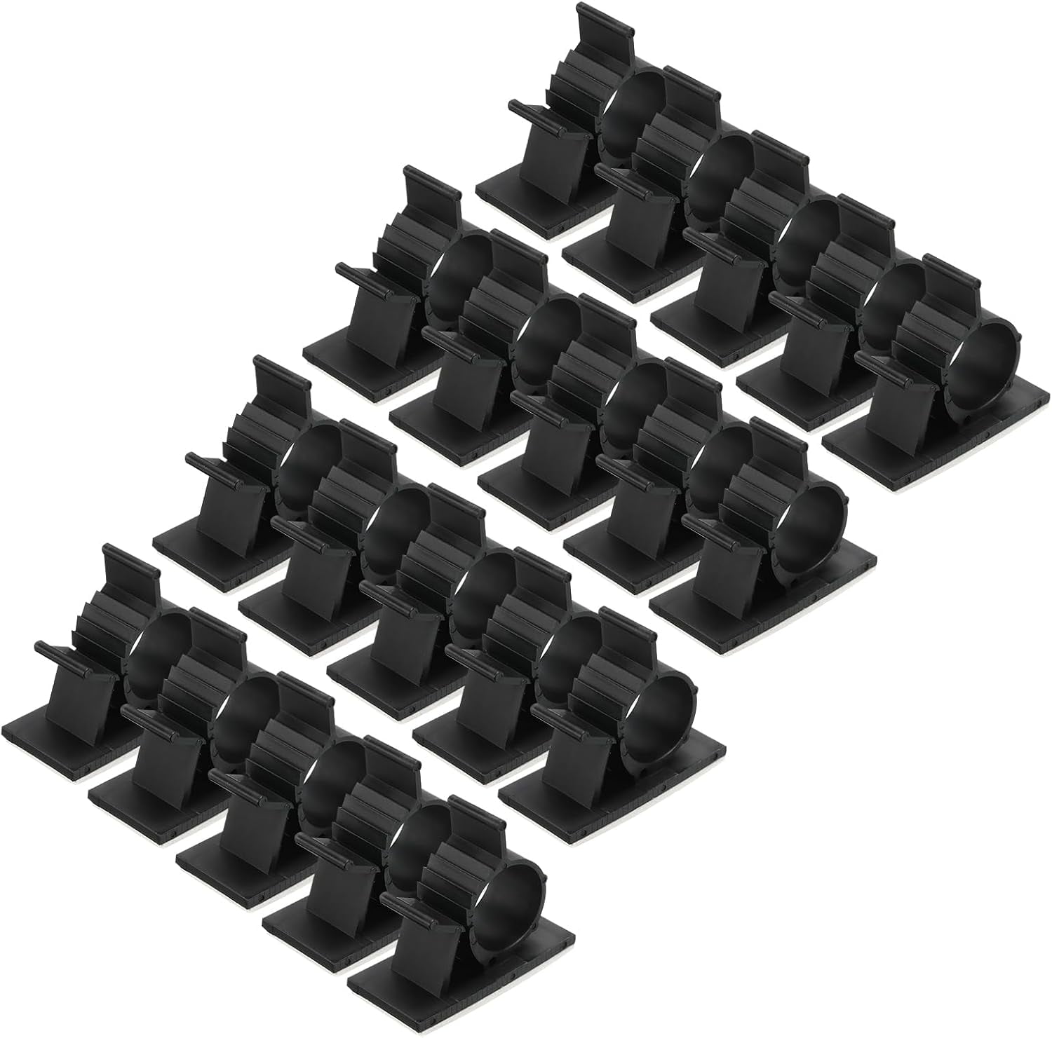 Computer Wire Management Clips BDKWID-25Pcs Cable Management Clips, 17-20mm Dia Self Adhesive Nylon ...