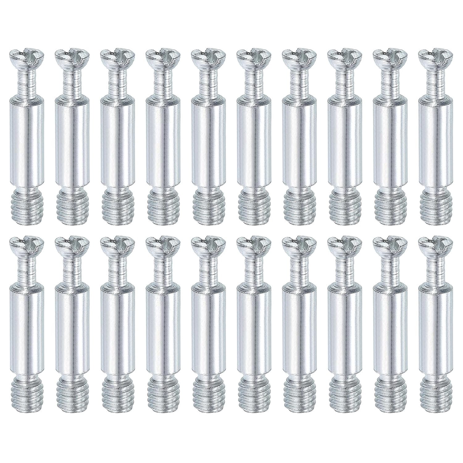 BDKWID-30Pcs 32mm Furniture Connecting Fittings, Thread Bolts Dowels ...