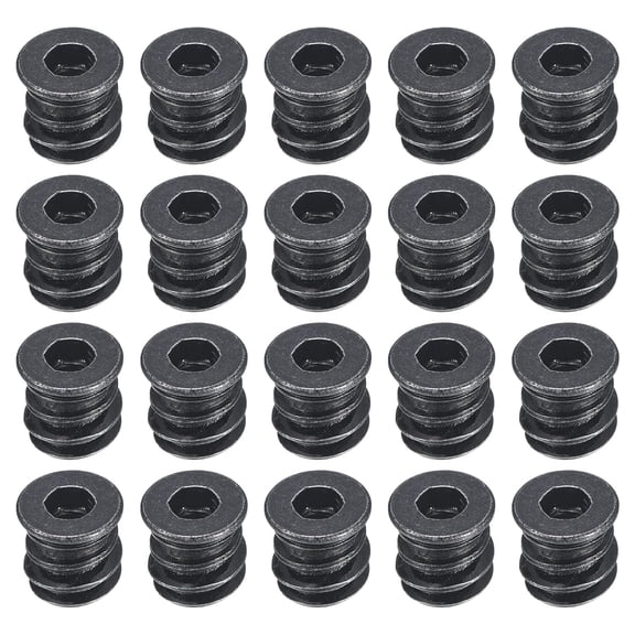 BDKWID-30Pcs Threaded Inserts, M4-0.7x9 Zinc Plated Carbon Steel Hex Socket Drive Screw-in Nut Threaded Inserts for Wood Working Tools and Accessories