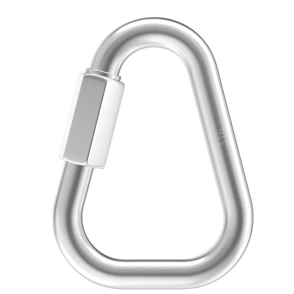 BDKWID-4.14 Inch Delta Quick Links 1/2 Inch 316 Stainless Steel Triangle Locking Quick Connector, M12 Quick Link Chain Heavy Duty Chain Connector - 1 Pack, 2500lbs Capacity