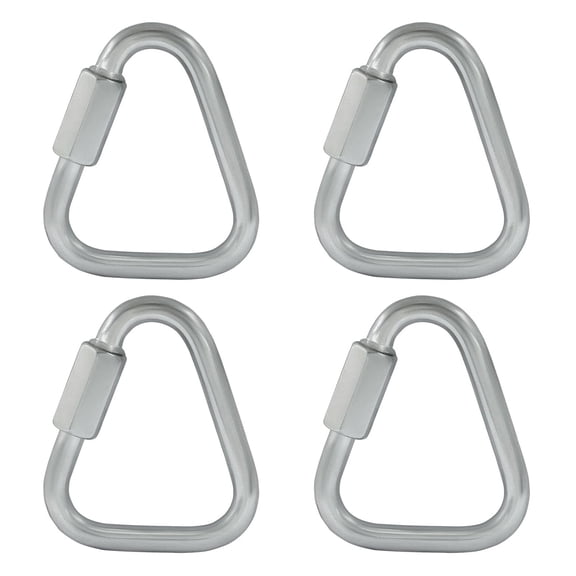 BDKWID-4 Pack Delta Quick Links 1/4 Inch, 316 Stainless Steel Triangle Locking Quick Connector, M6 Durable Link Chain Heavy Duty Chain Connector - 992lbs Capacity for Industrial/Contractors