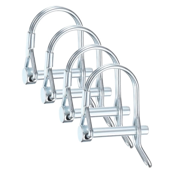 BDKWID-4-Pack Trailer Coupler Pin, 3/16" Diameter 1.18" Long Carbon Steel Galvanized Round Arch Lock Wire Hitch Pins for Farm Trailers/Lawn Mowers/Garden, Coupler PTO Shaft