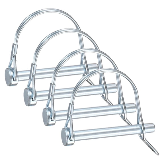 BDKWID-4-Pack Trailer Coupler Pin, 5/16" Diameter 2.56" Long Carbon Steel Galvanized Round Arch Lock Wire Hitch Pins for Farm Trailers/Lawn Mowers/Garden, Coupler PTO Shaft