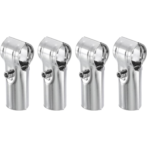 BDKWID-4Pcs Tee Pipe Clamp Connector, Fit 1 Inch(25mm) OD Pipe Rail Corner Fitting Connector 201 Stainless Steel Chain Link Fence Clamp for Fence Railing DIY Project