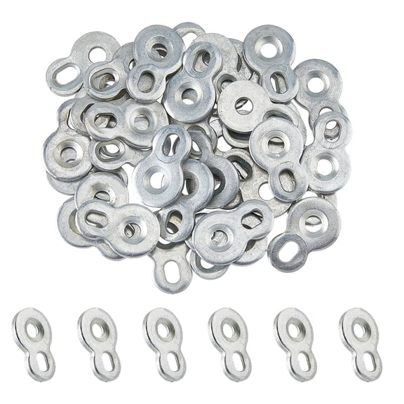 BDKWID-50Pcs Figure 8 Fastener Steel Table Top Connector Desktop Clips Heavy Duty Table Top Fasteners for Tables Chair Bench Desk Tops Cabinet Fronts(12 Gauge Steel)