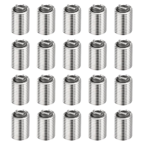 BDKWID-50Pcs Helical Threaded Inserts, M10-1.5x2.5D 304 Stainless Steel Threaded Socket, Thread Repair Insert for Plastic Wood Thread Repair