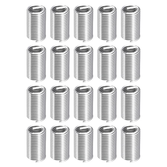 BDKWID-50Pcs Helical Threaded Inserts, M10-1.5x3D 304 Stainless Steel Threaded Socket, Thread Repair Insert for Plastic Wood Thread Repair