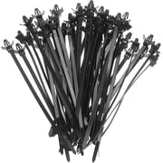 BDKWID-50pcs Push Mount Cable Zip Tie 5.9" x 0.19" Nylon Self Locking Cable Strap Arrow Style Heavy Duty Snap in Cable Zip Ties for Household Electronic Auto Industry