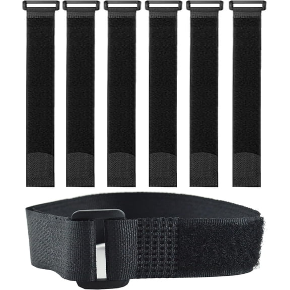 BDKWID-6 Pack (32 x 2 Inch) Reusable Fastening Cable Ties and Cable Straps,Adjustable Multi-Purpose Hook and Loop Straps Nylon Cable Ties Organizer Fastener Management Wire Straps