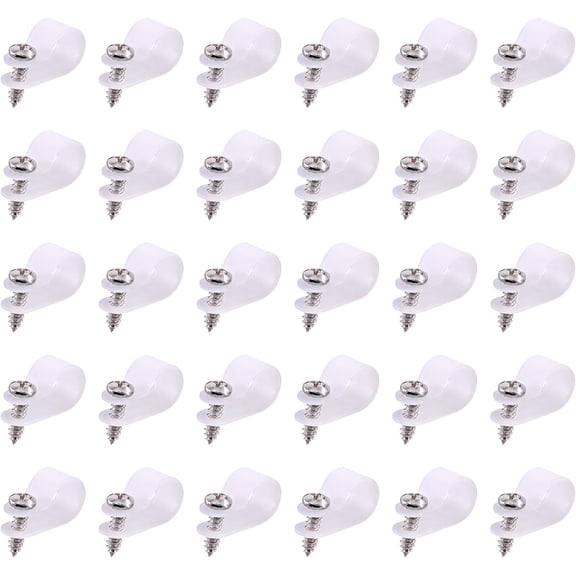 BDKWID-60 Pack White 1/2 Inch Nylon Plastic R-Type Cable Clips Clamp Kit, Nylon Screw Mounting Cord Fastener Clips with 60 Pack Screws for Wire Management (1/2 Inch, White)