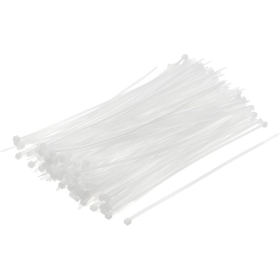 BDKWID-8 Inch White Zip Ties, 500 Pcs Cable Ties Nylon Strip Zip Wire Cable Heavy Duty Tie Fastener Off for Outdoor Use Garden