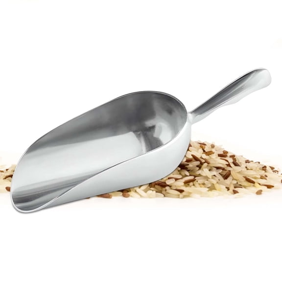 BDKWID-Aluminum 9-Inch Food and Ice Scoop | 12-Ounce | Professional Grade Scooper for Ice, Flour, Candy, Sugar, Rice, Popcorn, Coffee, and Beans for Home or Commercial Kitchens