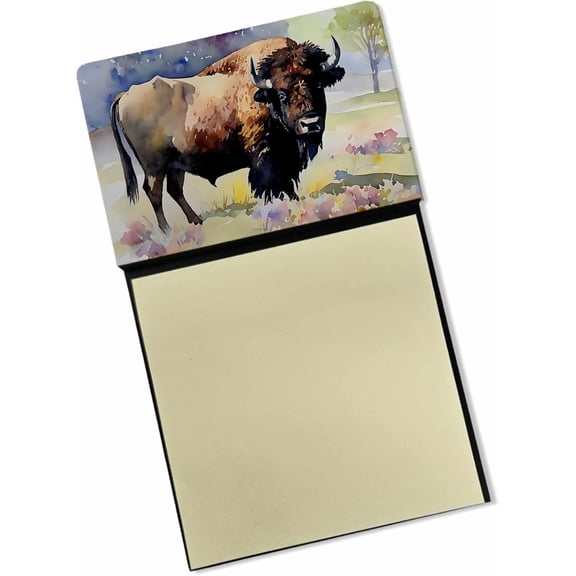 BDKWID-American Bison Sticky Note Holder Refillable Dispenser Self-Sticky Note Pads, Memo Pads Blank Desk Accessories