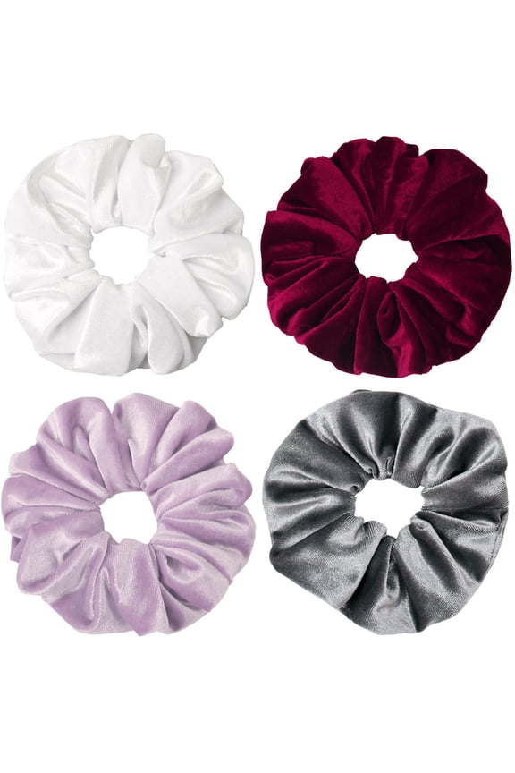-Big Velvet Scrunchies for Women, Large Hair Scrunchies for Thick Hair, Oversized Hair Scrunchy