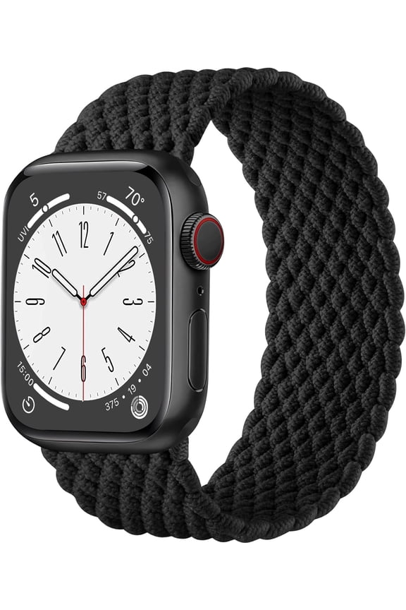 -Braided Solo Loop Bands Compatible with Apple Watch Band 38mm 40mm 41mm 42mm 44mm 45mm 46mm 49mm Women Men, Stretchy Nylon Sport Elastic Strap for iWatch Series 11 10 9 8 7 6 5 4 3 2 1 SE Ultr