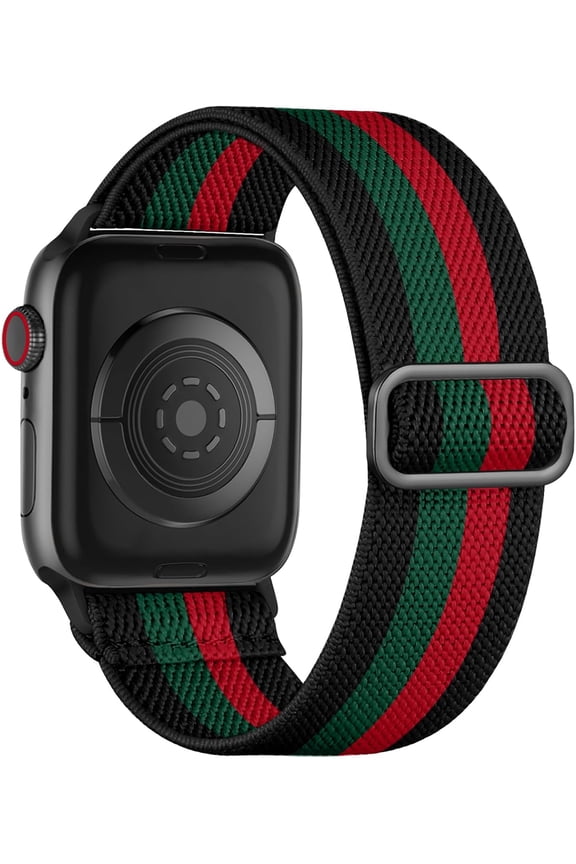 -Braided Stretch Band Compatible with Apple Watch Bands Men Women 44mm 45mm 40mm 38mm 41mm 49mm 42mm, Stretchy Nylon Sport Straps for iWatch Ultra 3, Series 11/10/9/8/7/6/5/4/3/2/1 SE