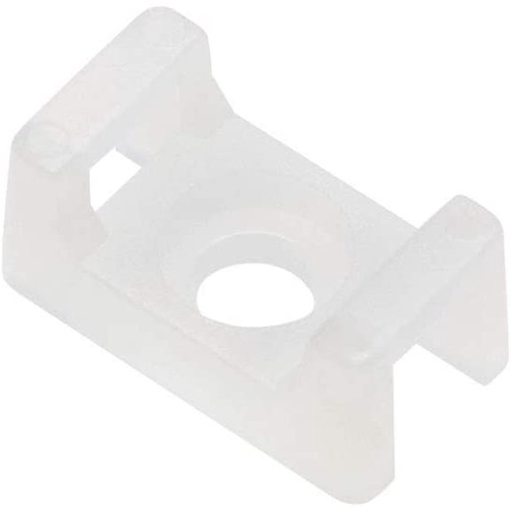 BDKWID-Cable Tie Base Saddle Type Mount Wire Holder Permanently Anchor To Wall Desk 13x7x6mm White 50pcs