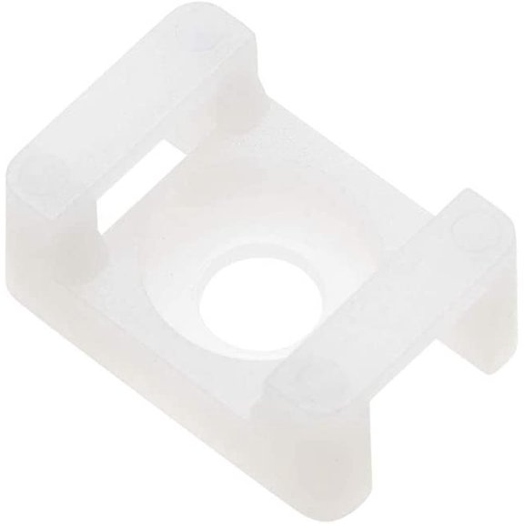 BDKWID-Cable Tie Base Saddle Type Mount Wire Holder Permanently Anchor To Wall Desk 23x16x10mm White 100pcs