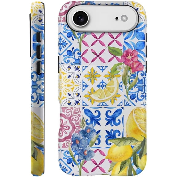 BDKWID-Case Compatible with iPhone 17 Air - Hybrid Durable Shockproof Phone Cover,Cases for Woman Girl - Lemon Collage Aesthetic