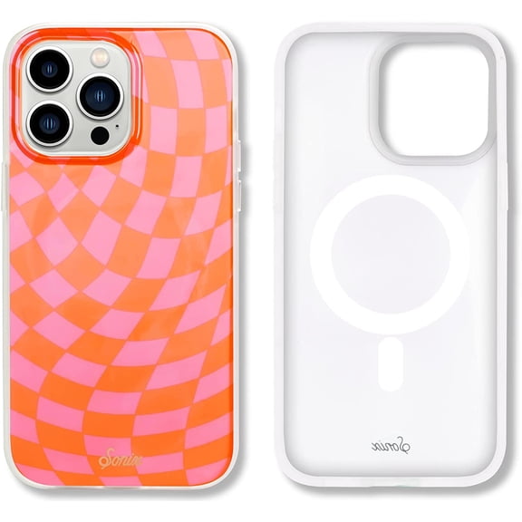 BDKWID-Case for iPhone 13 Pro | Compatible with MagSafe | 10ft Drop Tested | Checkmate Pink