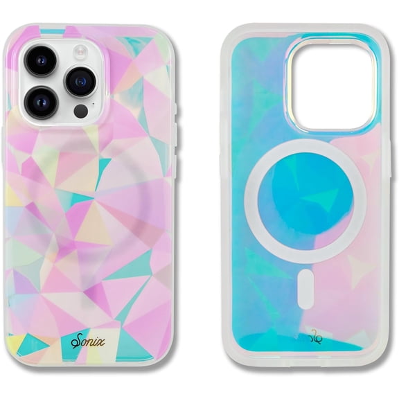 BDKWID-Case for iPhone 15 Pro Max | Compatible with MagSafe | 10ft Drop Tested | Glam Prismatic